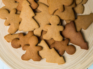 Gingerbread Cookie on wooden table