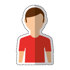 young man avatar character vector illustration design