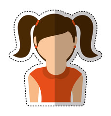 cute little girl character vector illustration design