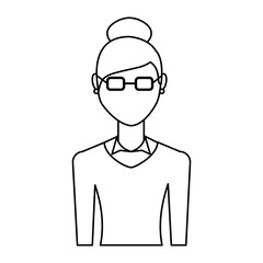 grandmother character isolated icon vector illustration design