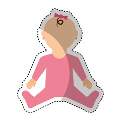 cute baby character icon vector illustration design