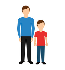 father with son isolated icon vector illustration design