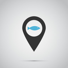  fish icon. vector illustration