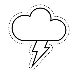 cloud with ray climate sign isolated icon vector illustration design