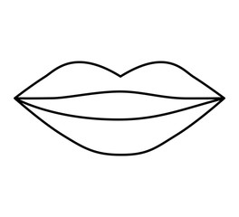 lips female drawing icon vector illustration design