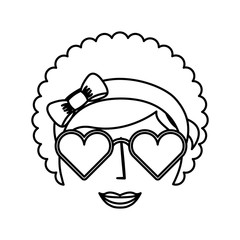 woman character afro style vector illustration design