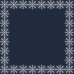 Snowflake vector winter frame
