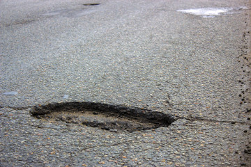 there are many potholes on the roadway