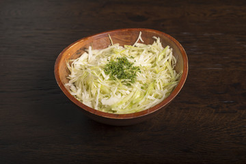 Grated cabbage salad