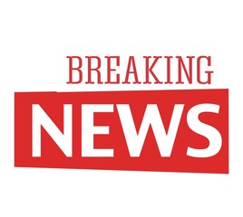 Breaking news text vector.