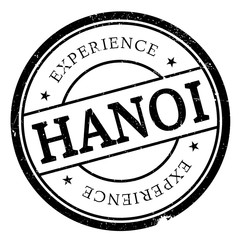 Hanoi stamp rubber grunge