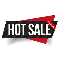 Hot Sale banner ribbon vector