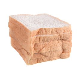 sliced bread isolated on white background