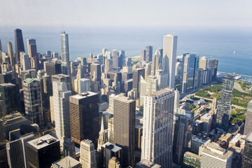 Fototapeta na wymiar Chicago skyline. Urban cityscape and modern architecture background.