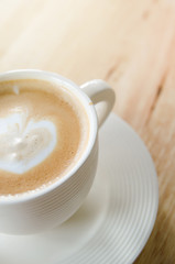 cup of coffee on table in cafe