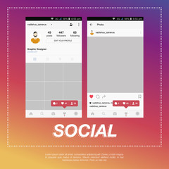 Mobile application and Icon for social network.