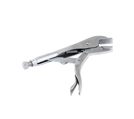 Locking pliers on white