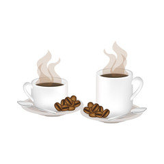 Coffee mug icon. Coffee time drink breakfast and beverage theme. Isolated design. Vector illustration