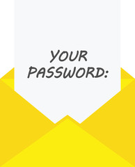 Paper in envelope with your password
