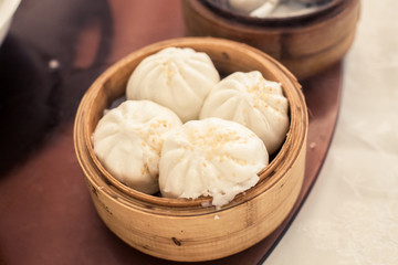 Fototapeta na wymiar Big steamed dumpling in Hongkong 
