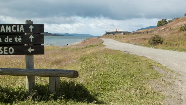 Directions Inside Estancia Haberton in Tierra del Fuego near Ushuaia Argentina