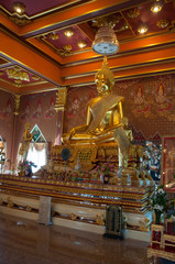 Golden buddha statue at Wat Khun Inthapramun, Thailand