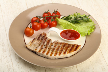 Grilled port steak
