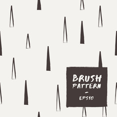 Black and White Abstract Hand Drawn Pattern : Vector Illustration