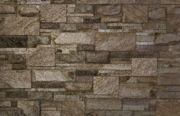 Samples of decorative facing stone