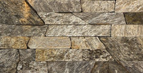 Samples of decorative facing stone