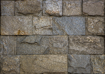 Samples of decorative facing stone