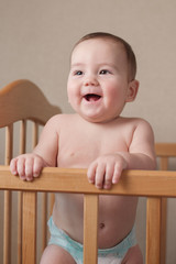 Adorable happy young baby with a lovely smile