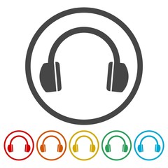 Headphone icon vector 