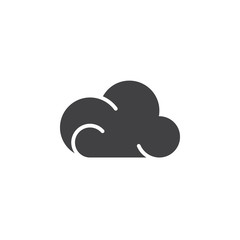 Cloud icon vector, filled flat sign, solid pictogram isolated on white. Weather forecast symbol, logo illustration