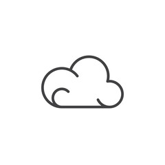 Cloud line icon, outline vector sign, linear pictogram isolated on white. Weather forecast symbol, logo illustration