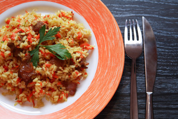 Pilaf On Plate