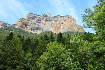 Mountains in the Pyrenees, Ordesa Valley National Park , Spain.

