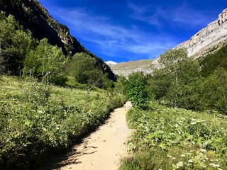 Fototapeta na wymiar Mountains in the Pyrenees, Ordesa Valley National Park , Spain. 