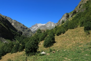 Fototapeta na wymiar Landscape of Ordesa National Park, VALLEY OF BUJIRUELO , Pyrenees, Spain. 