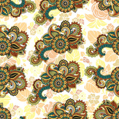 Seamless repeating floral pattern.Vector