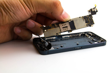 Repairing phones are taken out of the motherboard.  In order to bring the board to make repairs.