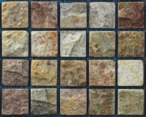 Mosaics made of travertine, Bulgarian stone, decorative wall tiles