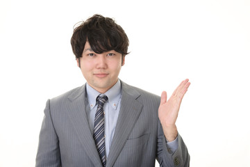 案内するビジネスマン