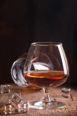 Glass of brandy or cognac 