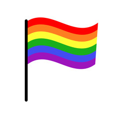 Vector gay LGBT rights rainbow flag