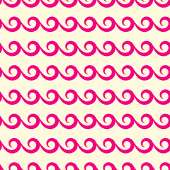 Pink vector swirls seamless pattern