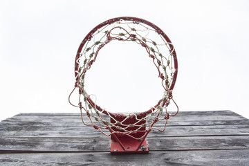 Fototapeta na wymiar Basketball hoop On a white background