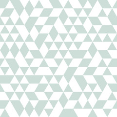 Geometric vector pattern with light blue and white triangles. Geometric modern ornament. Seamless abstract background