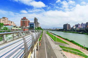 View of Taipei riverside park
