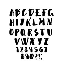 Vector alphabet. Hand drawn letters.